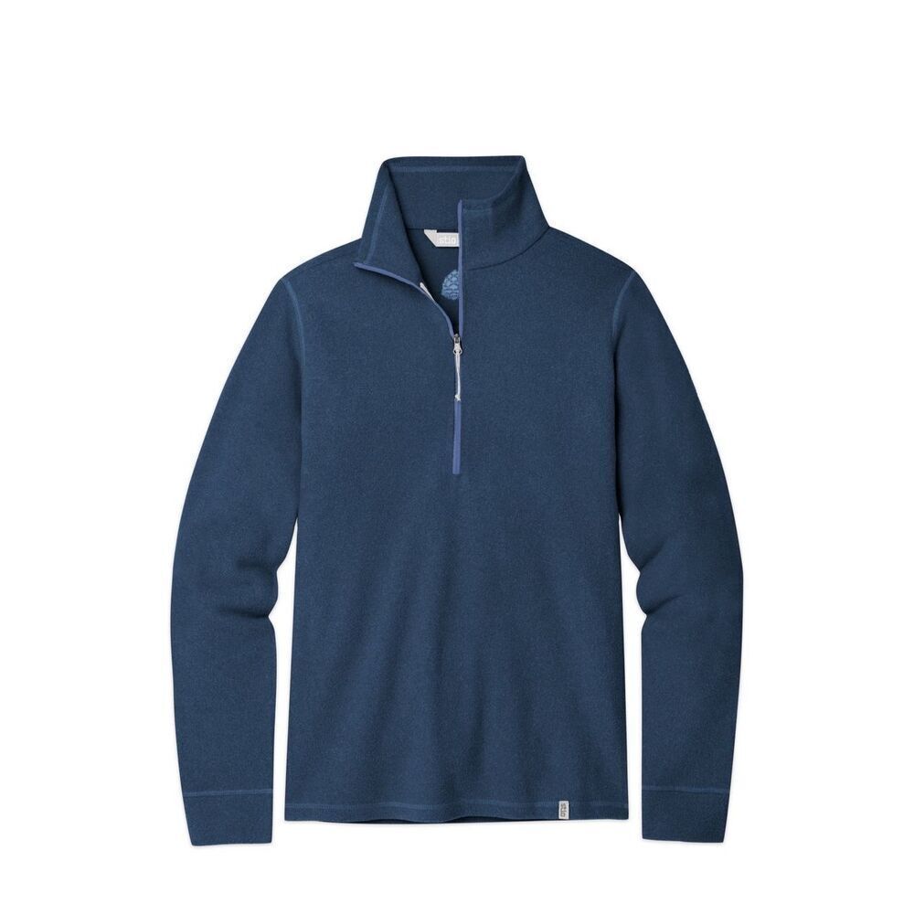 Stio Womens TurpinFleece Half-Zip Pullover Mountain Shadow Blue Size Small EUC